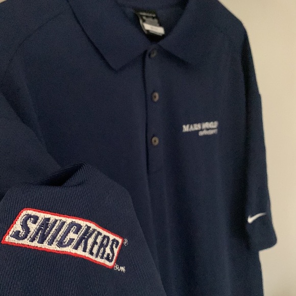 SNICKERS Nike Golf Polo Men’s XXL Mars Wrigley Confectionery Navy - Picture 3 of 7
